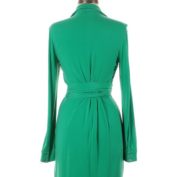 Vince Camuto mint green faux wrap long sleeve dress, 6 - Picture 3 of 12